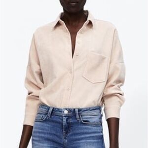 Zara Corduroy Button Up Shirt